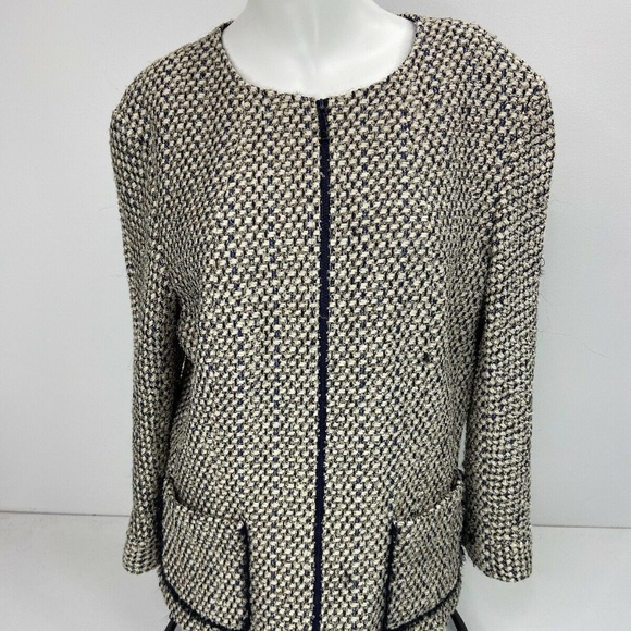 Lafayette 148 New York Jackets & Blazers - Lafayette 148 Women’s Textured Weave Jacket Ivory